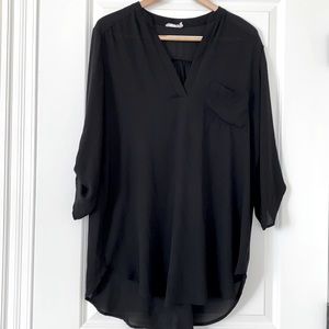 Black tunic style blouse